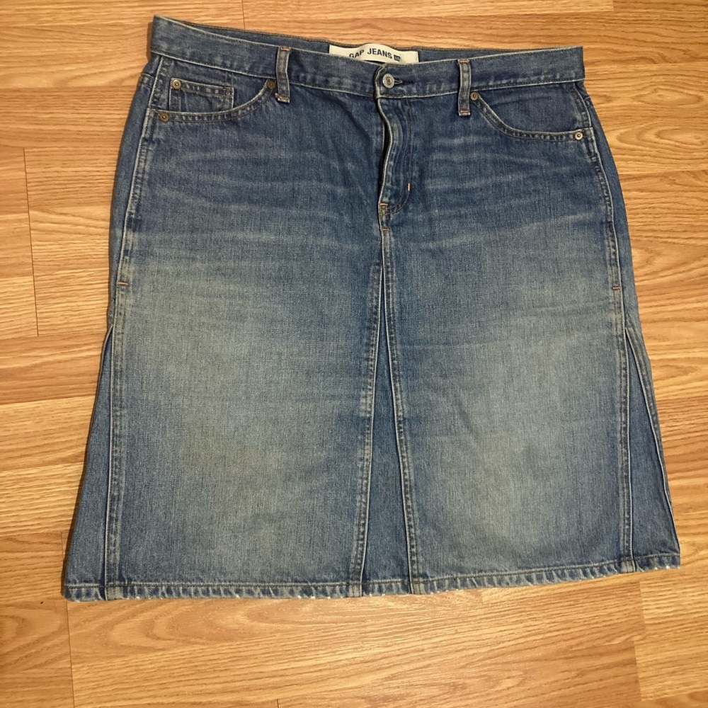 Vintage Y2K Denim Gap Skirt - size 16